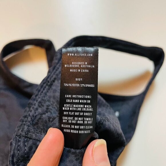 ALLFENIX Anthropologie Sports Bra Snake Skin Blue Long Line Active Gym Running - Picture 7 of 11